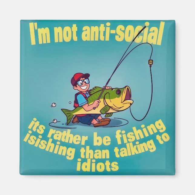 Fishin' Over Chit-Chat Magnet (Front)