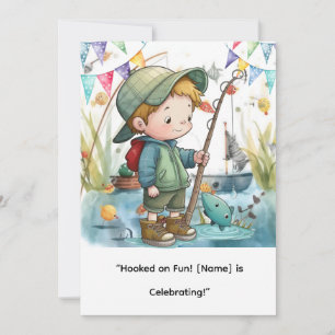 Fishing 1st Birthday for Little Anglers Party  Invitation