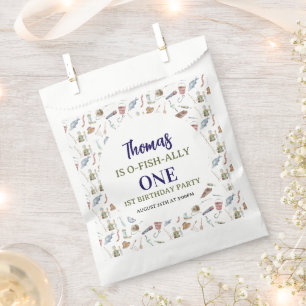 Fishing 1st Birthday O-Fish-Ally One party Favour Bags