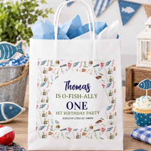 Fishing 1st Birthday O-Fish-Ally One party Favour Bags
