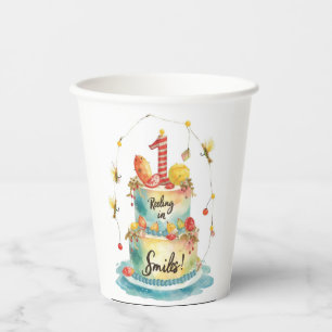 Fishing 1st Birthday Party with Cake decoration Paper Cups