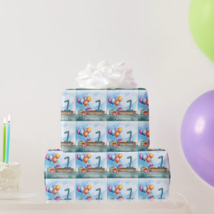 Fishing 1st Birthday  Wrapping Paper