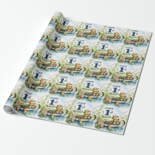 Fishing 1st Birthday  Wrapping Paper