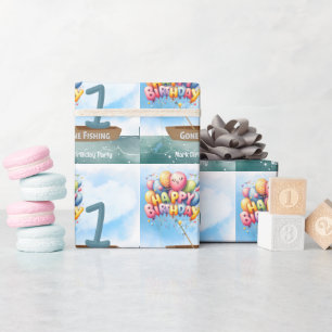 Fishing 1st Birthday  Wrapping Paper