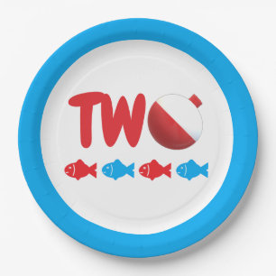 Fishing 2nd Birthday Paper Plate