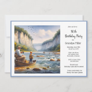 Fishing 50th Birthday  Invitation
