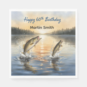 Fishing 60th birthday 60th birthday napkin
