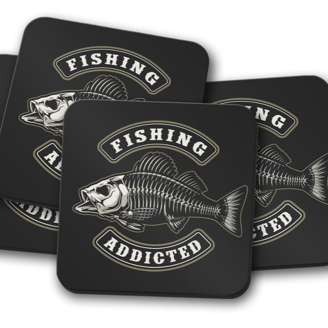 Fishing Addicted Coaster | Fish Cork Coaster Set (Creator Uploaded)