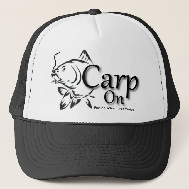 Fishing Adventures Wales Carp on Baseball Cap (Front)