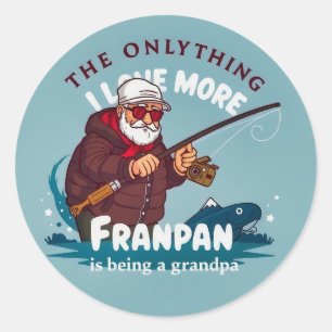 Fishing Adventures with Grandpa Classic Round Sticker