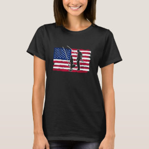 Fishing American Flag Father And Son 4th of July F T-Shirt