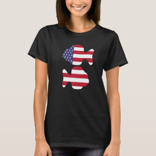 Fishing American Flag Graphic Fun Fishing Retireme T-Shirt