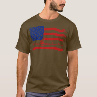 Fishing American Flag T-Shirt