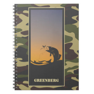Fishing and Camo spiral Notebook