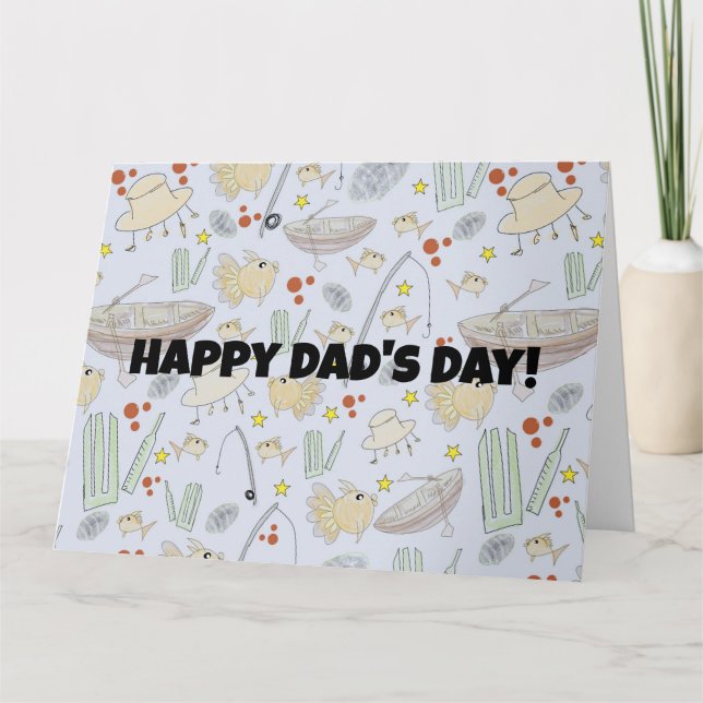 Fishing and Cricket for Father's day Card (Front)