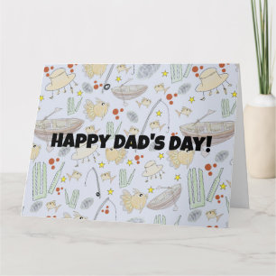 Fishing and Cricket for Father's day Card