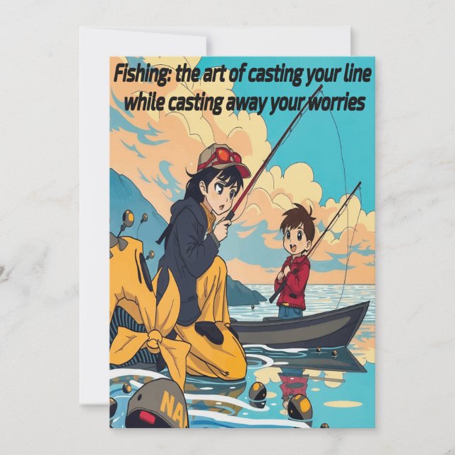 Fishing and Family Invitation (Front)