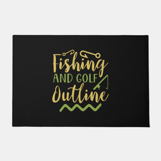 Fishing And Golf Outline Doormat (Front)