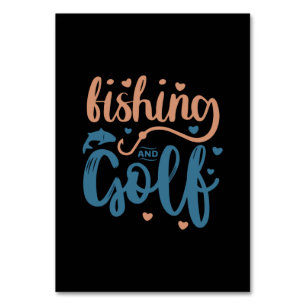Fishing And Golf Table Number
