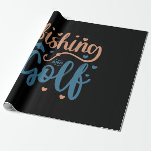 Fishing And Golf Wrapping Paper