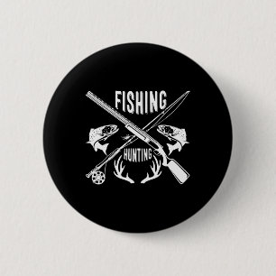 Fishing And Hunting Funny Father's Day Gift  6 Cm Round Badge
