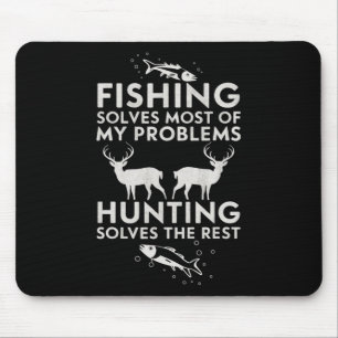 Fishing And Hunting Gifts Fathers Day Humour Hunte Mouse Mat