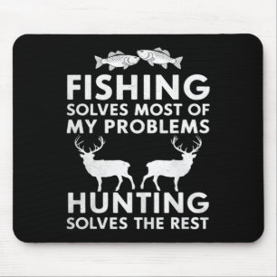Fishing And Hunting Gifts Fathers Day Humour Hunte Mouse Mat