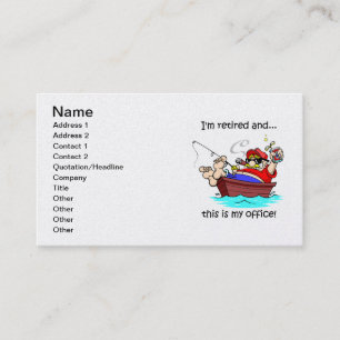 fishing and retirement business card