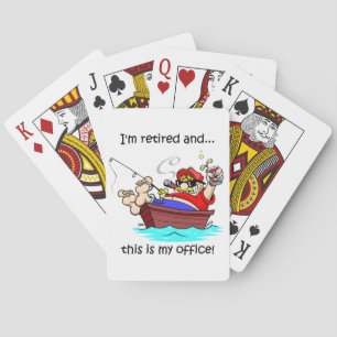 fishing and retirement playing cards