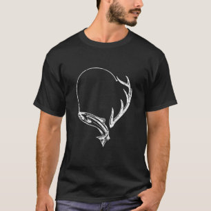 Fishing And Shed Hunter Antler Elk Deer Hunting Lo T-Shirt