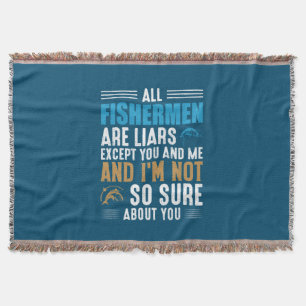 Fishing Art All Fisherman Throw Blanket