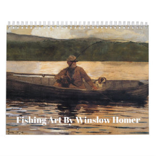 Fishing Art by Winslow Homer Calendar