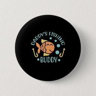 Fishing Art Daddy Fishing Friends 6 Cm Round Badge