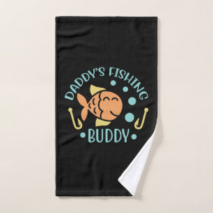 Fishing Art Daddy Fishing Friends Hand Towel