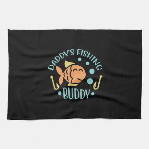 Fishing Art Daddy Fishing Friends Tea Towel