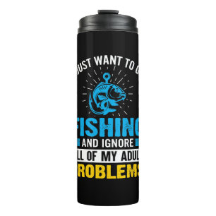 Fishing Art I Just Want To Go Fishing Thermal Tumbler