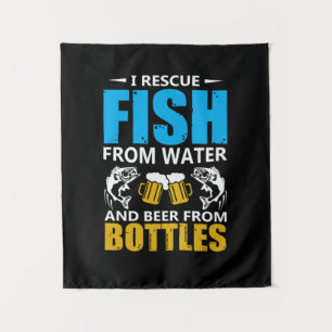 Fishing Art I Rescue Fish From Water Tapestry