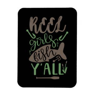 Fishing Art Real Girls Fish Yall Magnet