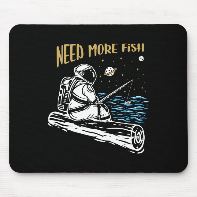 Fishing Astronaut Mouse Mat (Front)