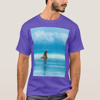 Fishing at low tide off the coast of Zanzibar art T-Shirt