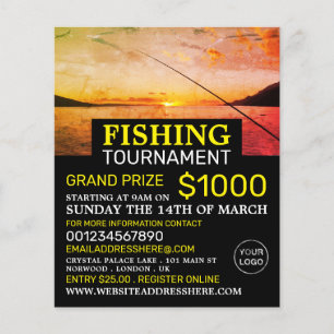 Fishing at Sunrise, Fishing Tournament Event Flyer