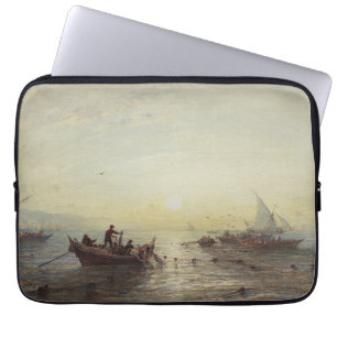 Fishing at Sunrise off the Coast near Marseilles Laptop Sleeve