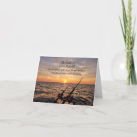 Fishing At Sunrise Sympathy Thank You 