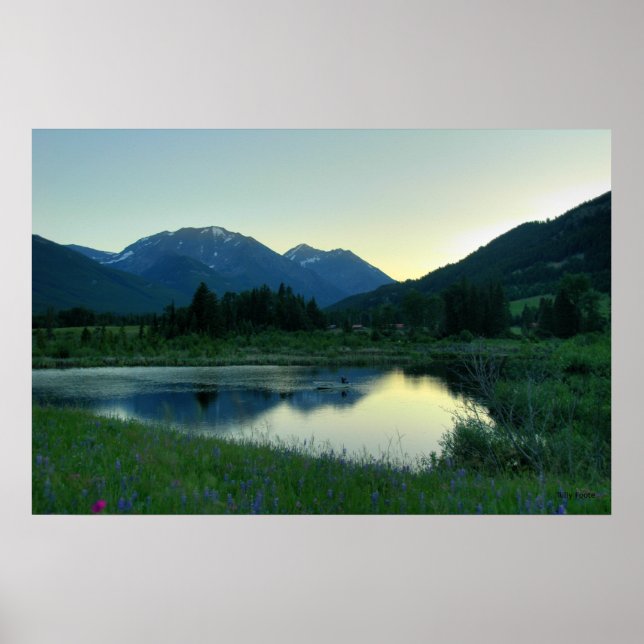 Fishing at Sunset Poster (Front)