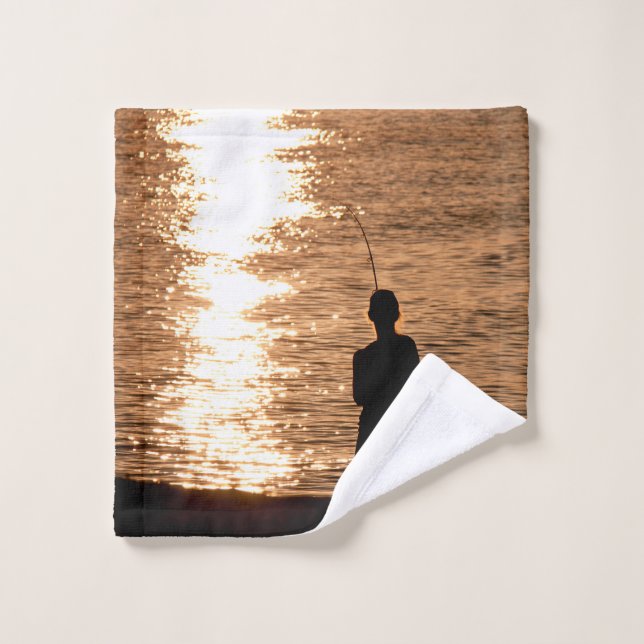 Fishing at sunset wash cloth (Wash Cloth)