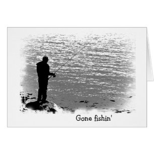 Fishing at the Lake Blank Card