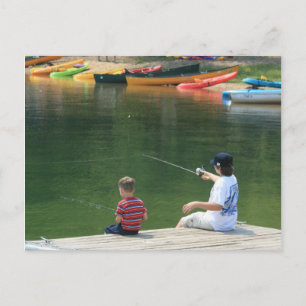 "Fishing at the Lake" Photography Postcard