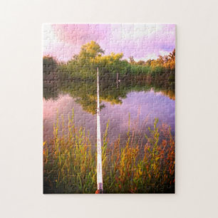 Fishing At The Pond Jigsaw Puzzle