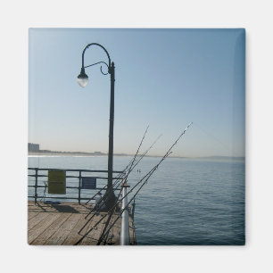 Fishing at The Santa Monica Pier Magnet