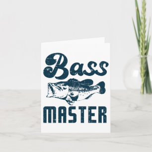 Fishing B Master Funny Largemouth Angler Men Women Card
